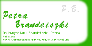 petra brandeiszki business card
